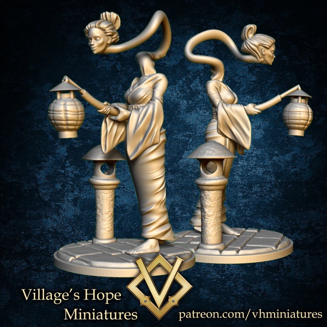 Rokurokubi (Long Neck Woman) | Village's Hope Miniatures | UNPAINTED Miniature in Resin