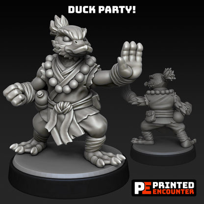 Duck Party (10 characters) | Printed Encounter | UNPAINTED Miniature in Resin