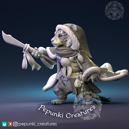 Tiger | Pepunki Creatures | UNPAINTED Miniature in Resin