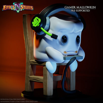 Gamer Mallowkin | Epics'N'Stuffs | UNPAINTED Miniature in Resin