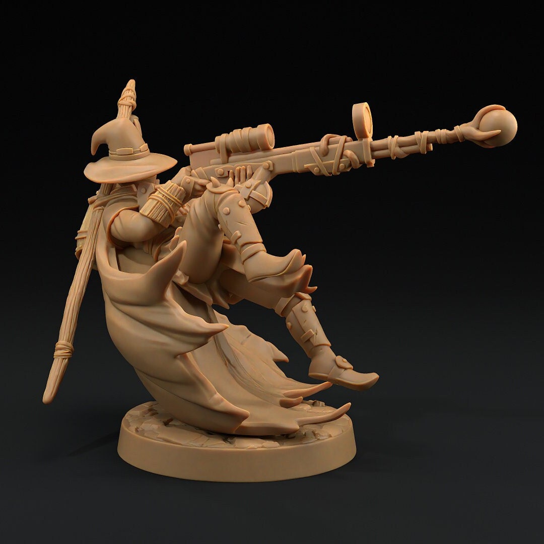 Olo, Gun Mage | Scrap Slap Goblin Tribes | Dragon Trappers Lodge | UNPAINTED Miniature in Resin