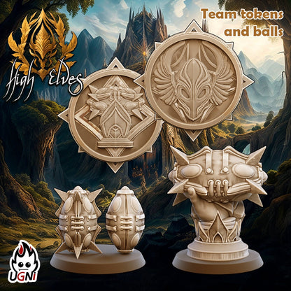 High Elf Fantasy Football Team by UGNI | UNPAINTED Miniature in Resin