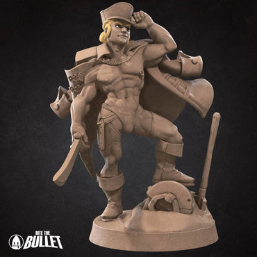 Ken Sawyer, the Exotic Marine | Bite the Bullet | UNPAINTED Miniature in Resin