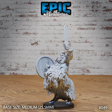 Goat Centaur Dwarf Set | Dwarven Warrior Hybrid | Capricentaur | Epic Miniatures | UNPAINTED Miniature in Resin