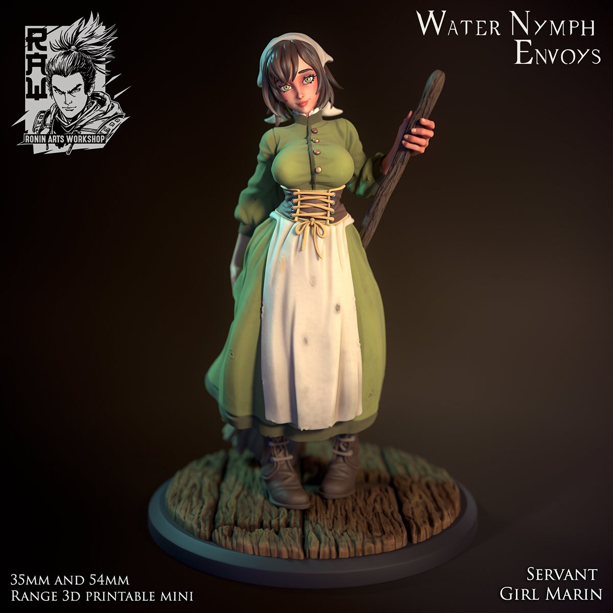 Marin, Shapeshifting Mermaid Infiltrator | Ronin Arts Workshop | UNPAINTED Miniature in Resin