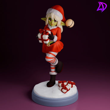 Cheerful Cherie, Christmas Joybringer (2 versions, 1 NSFW) | Lavender Devilry | UNPAINTED Miniature in Resin