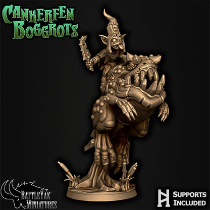 Murkmire Frogriders Pack (6 versions) | Battle Yak Miniatures are One Page Rules Compatible | UNPAINTED Miniature in Resin