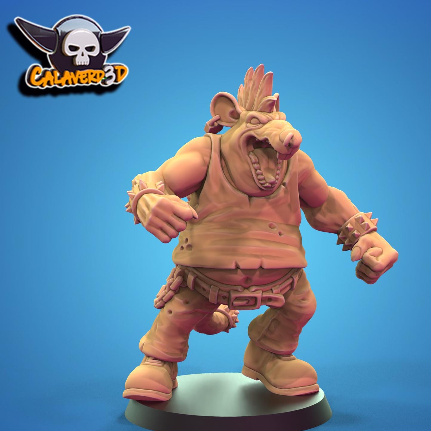 Punk Rats Fantasy Football Team | Calaverd3D | UNPAINTED Miniature in Resin