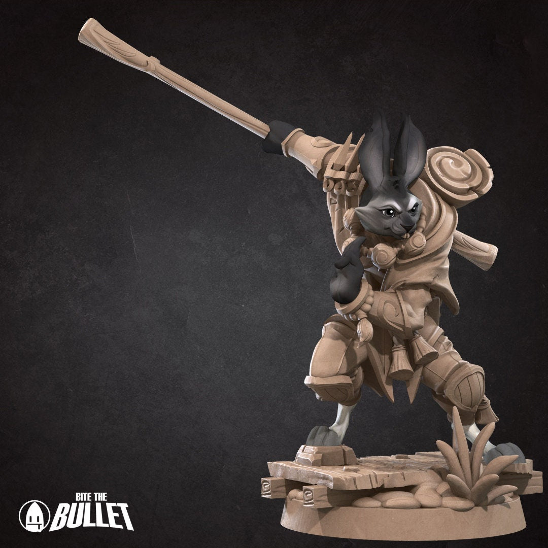 Harengon Monk | Bite the Bullet | UNPAINTED Miniature in Resin