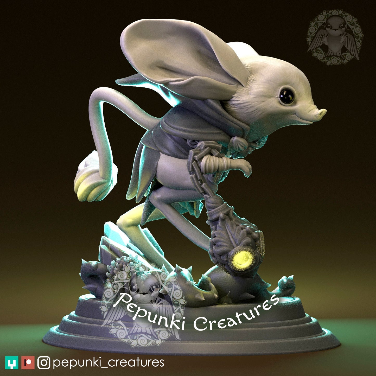 Jerboa | Desert Mouse | Pepunki Creatures | UNPAINTED Miniature in Resin