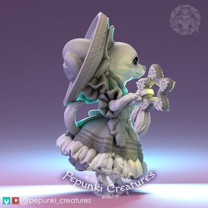 Chihuahua Sandy the Sorceress | Pepunki Creatures | UNPAINTED Miniature in Resin