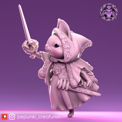 Godelieve Rogue Bunny | Pepunki Creatures | UNPAINTED Miniature in Resin