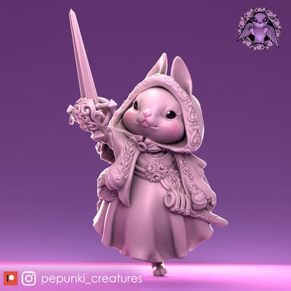 Godelieve Rogue Bunny | Pepunki Creatures | UNPAINTED Miniature in Resin