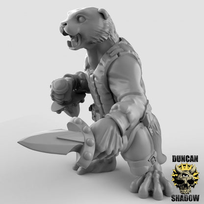 Band of Otters with Daggers (Set of 3) - Duncan Shadow