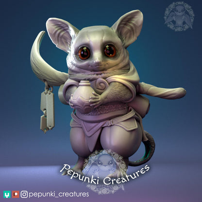 Bush Baby Monk (Galago) | Pepunki Creatures | UNPAINTED Miniature in Resin