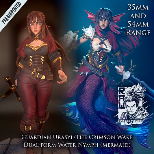 Urasyl, Shapeshifting Mermaid Infiltrator | Ronin Arts Workshop | UNPAINTED Miniature in Resin