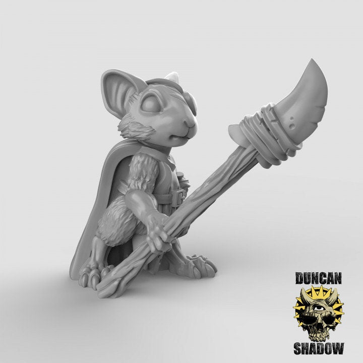 Mousle Rangers with Spears  (Set of 3)| Duncan Shadow | UNPAINTED Miniature in Resin