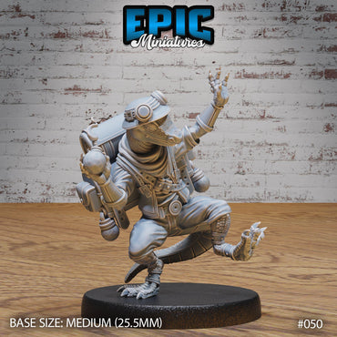 Brave Lizard Adventurer Set | Lizardfolk Warrior | Lizard Men Fighter | Epic Miniatures | UNPAINTED Miniature in Resin