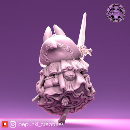 Godelieve Rogue Bunny | Pepunki Creatures | UNPAINTED Miniature in Resin