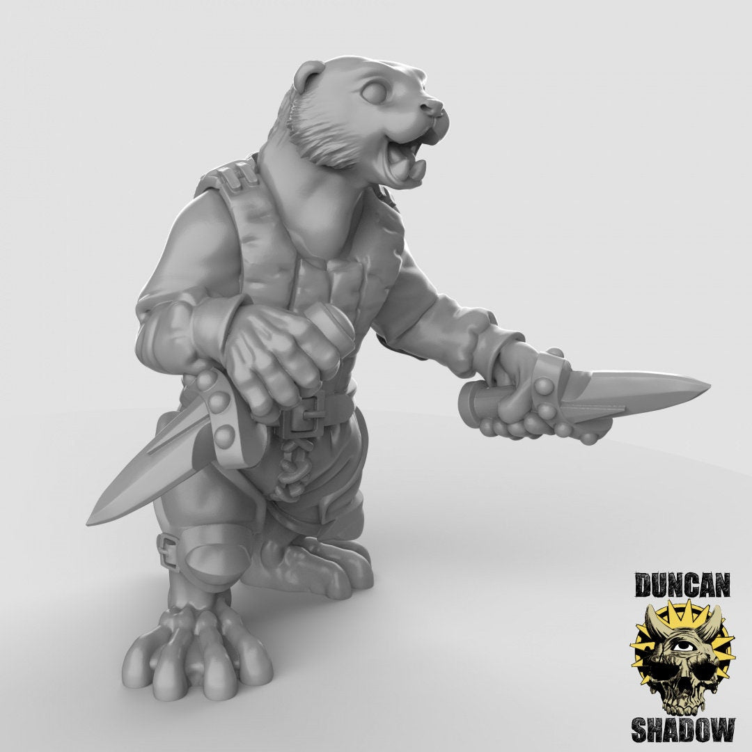 Band of Otters with Daggers (Set of 3) - Duncan Shadow