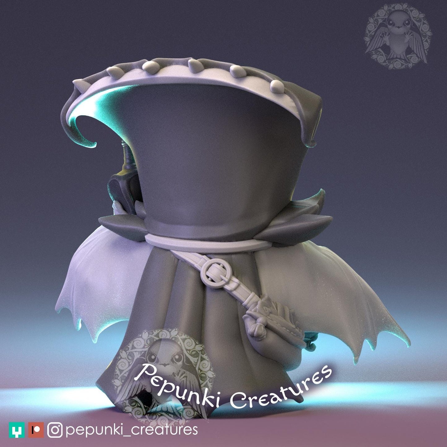 Honduran White Bat Butler | Pepunki Creatures | UNPAINTED Miniature in Resin