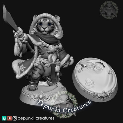 Tiger | Pepunki Creatures | UNPAINTED Miniature in Resin
