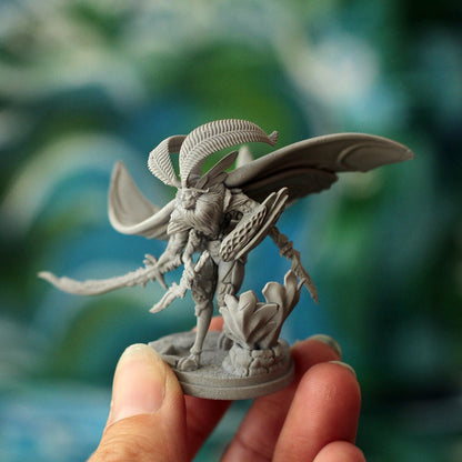 Mothfolk Swordsman | Fidelium Hunters | CobraMode | UNPAINTED Miniature in Resin