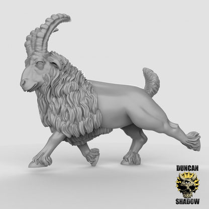 Goats!  (Set of 3)| Duncan Shadow | UNPAINTED Miniature in Resin