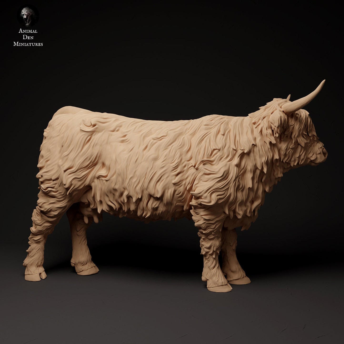 Highland Cow (3 poses) | Animal Den Miniatures | UNPAINTED Miniature in Resin