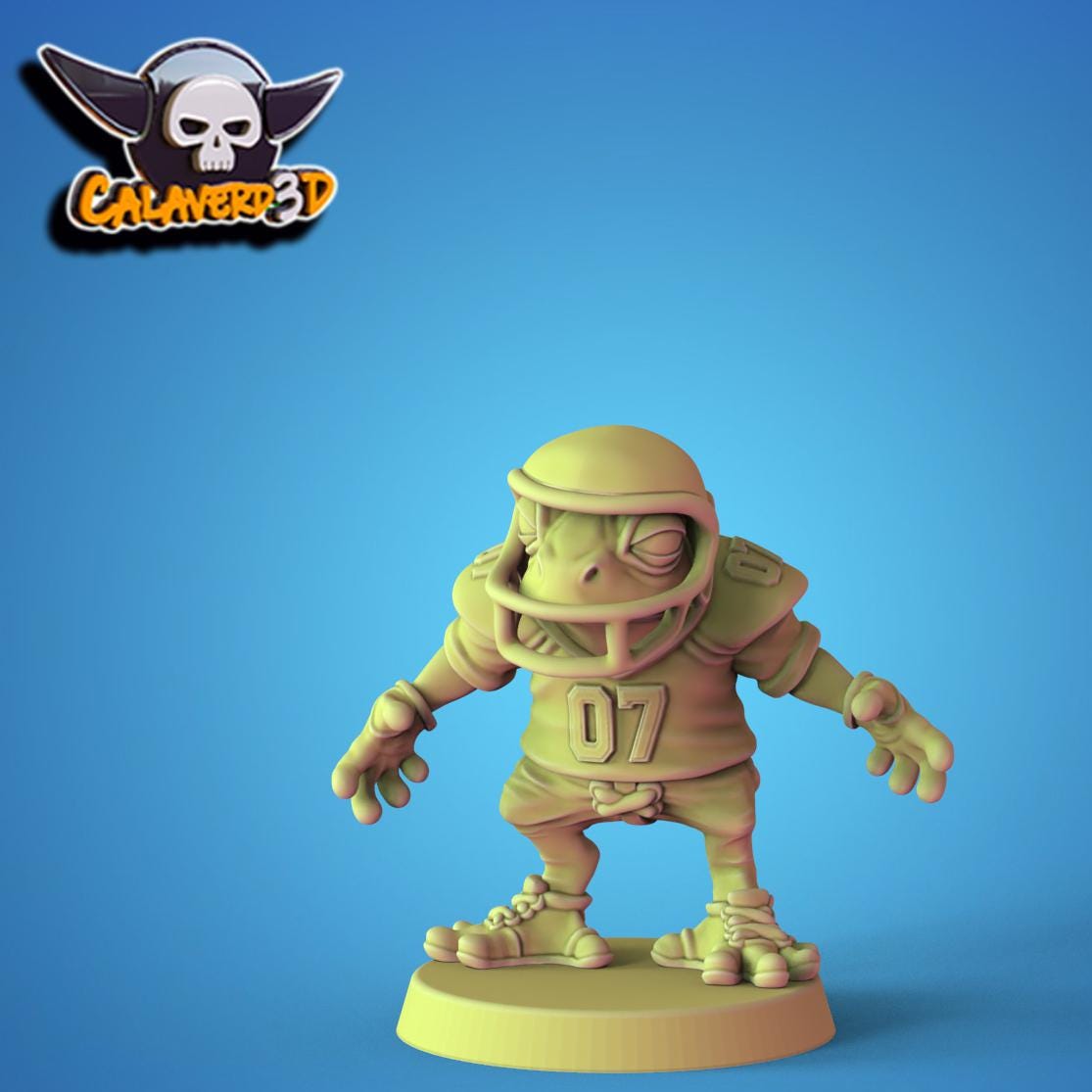 NFFL (National Frog Football League) Fantasy Football Team | Calaverd3D | UNPAINTED Miniature in Resin