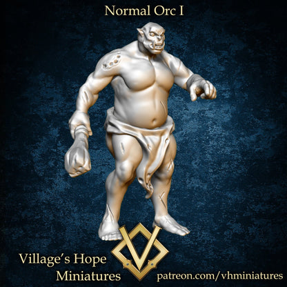 Orcs, Orc King & Victims (9 figures) | Village's Hope Miniatures | UNPAINTED Miniature in Resin
