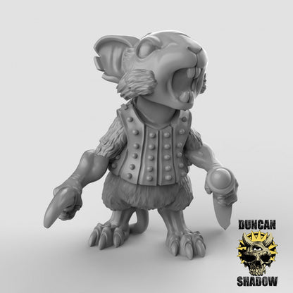Mousle Rangers with Daggers  (Set of 3)| Duncan Shadow | UNPAINTED Miniature in Resin