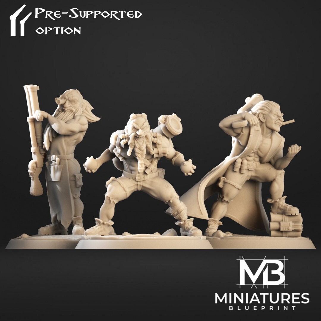 Bomber Crew (3 versions) | Miniatures Blueprint | UNPAINTED Miniature in Resin