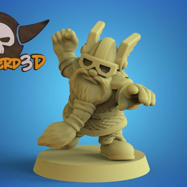 Big Headed Dwarfs Fantasy Football Team | Calaverd3D | UNPAINTED Miniature in Resin