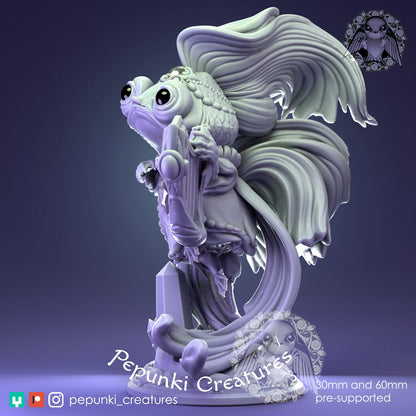 Goldfish Lady | Pepunki Creatures | UNPAINTED Miniature in Resin