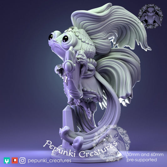Goldfish Lady | Pepunki Creatures | UNPAINTED Miniature in Resin