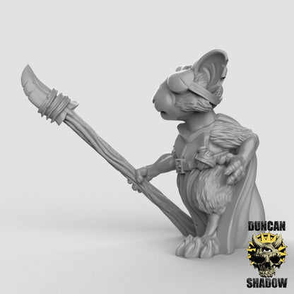 Mousle Rangers with Spears  (Set of 3)| Duncan Shadow | UNPAINTED Miniature in Resin