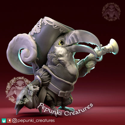 Toucan Bird Pirate | Pepunki Creatures | UNPAINTED Miniature in Resin