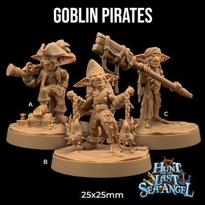 Goblin Pirates (3 versions) | Hunt for The Last Sea Angel | Dragon Trappers Lodge | UNPAINTED Miniature in Resin
