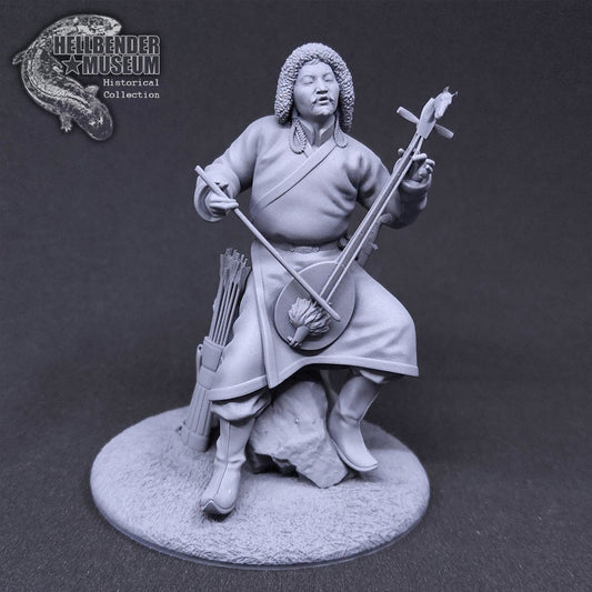 Mongolian Throat Singer | Batu, Master of the Bow | Hellbender Museum | UNPAINTED Miniature in Resin