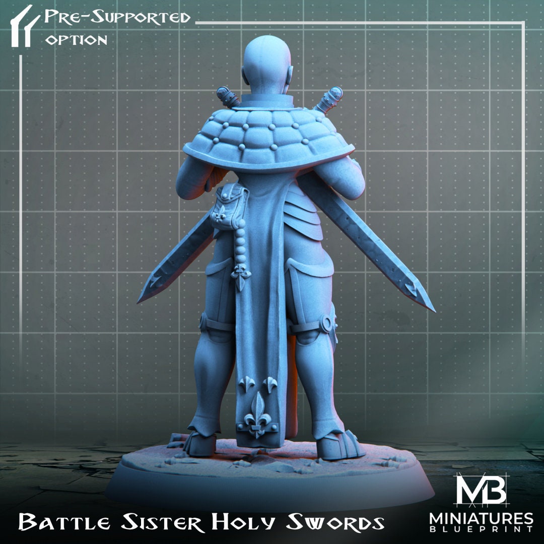 Battle Sisters (4 versions) | Miniatures Blueprint | UNPAINTED Miniature in Resin