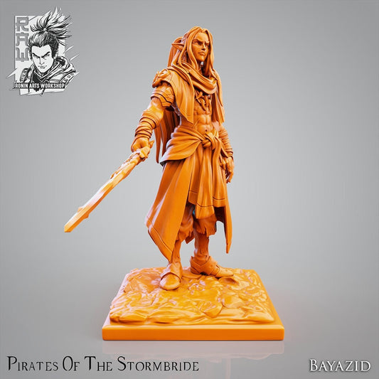 Pirate Bayazid, Elven Corsair | Ronin Arts Workshop | UNPAINTED Miniature in Resin