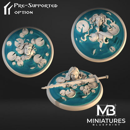 Water Nymphs (3 versions) | Miniatures Blueprint | UNPAINTED Miniature in Resin