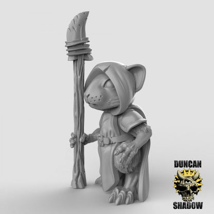 Mousle Rangers with Spears  (Set of 3)| Duncan Shadow | UNPAINTED Miniature in Resin