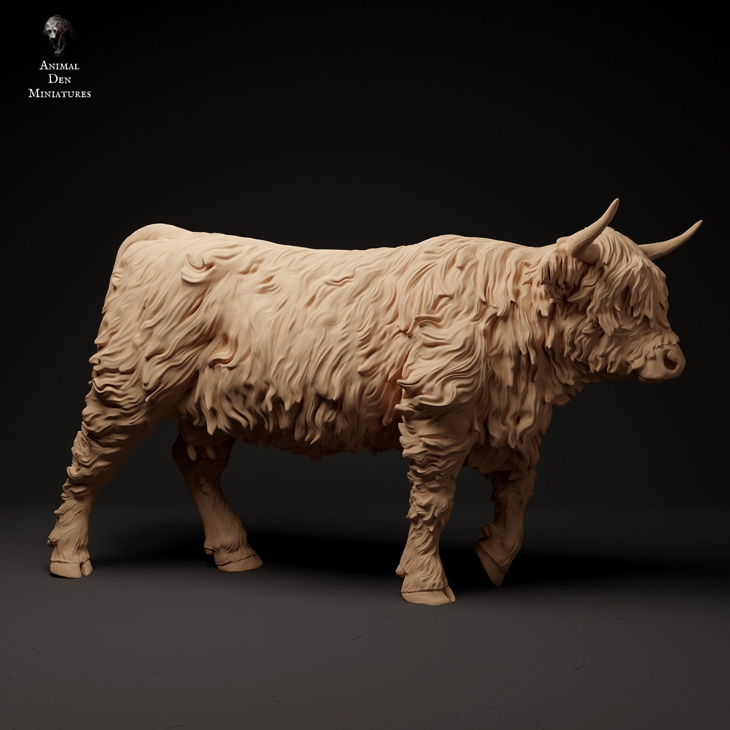 Highland Cow (3 poses) | Animal Den Miniatures | UNPAINTED Miniature in Resin