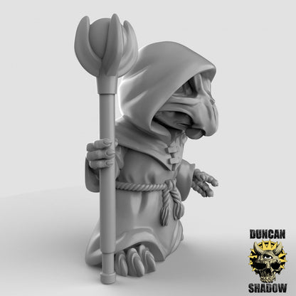 Mousle Necromancers  (Set of 3)| Duncan Shadow | UNPAINTED Miniature in Resin
