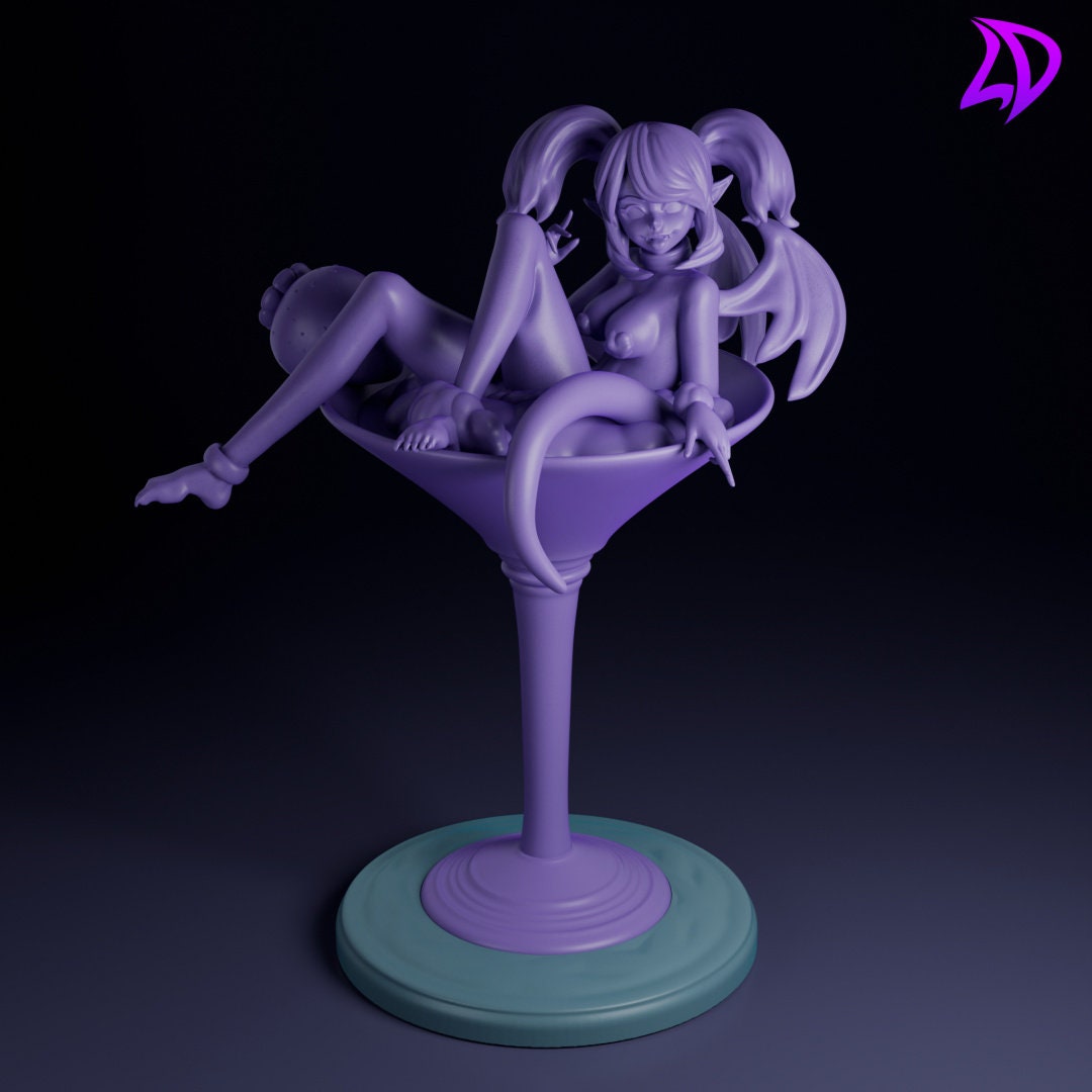 Matini, Drunk Dipping Dragonette | Lavender Devilry | UNPAINTED Miniature in Resin