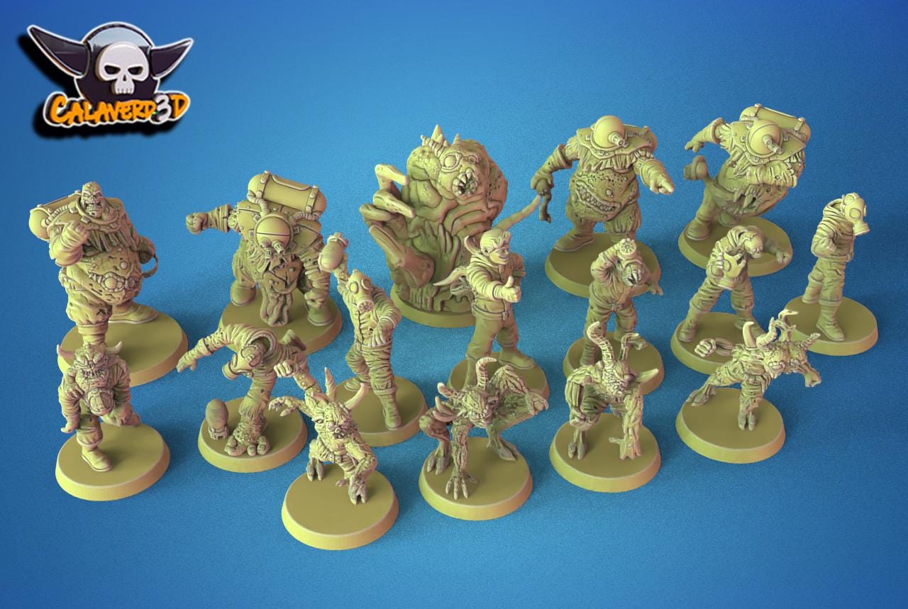 Fallout Riders Fantasy Football Team | Calaverd3D | UNPAINTED Miniature in Resin