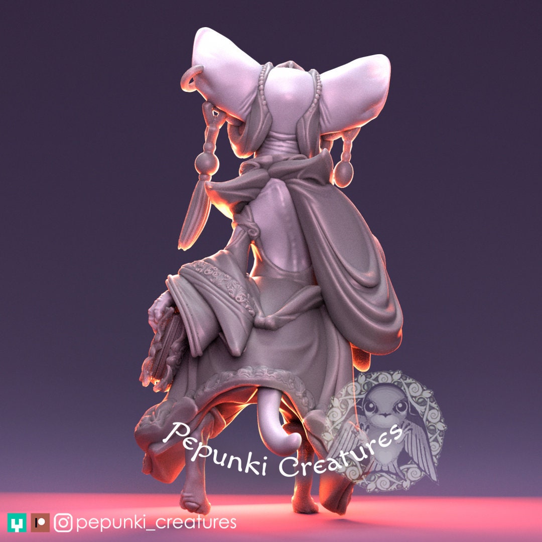 Sphynx Cat Mage | Pepunki Creatures | UNPAINTED Miniature in Resin