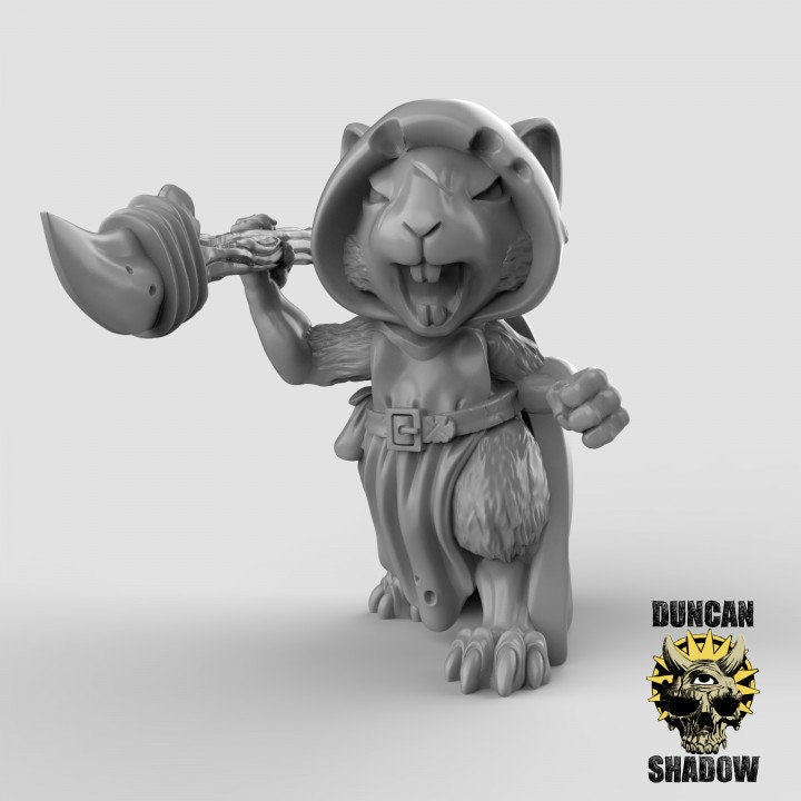 Mousle Rangers with Spears  (Set of 3)| Duncan Shadow | UNPAINTED Miniature in Resin